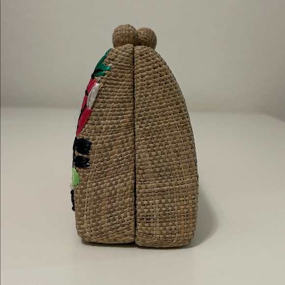 Serpui Candice Embroidered Clutch in Toast - Picture 2 of 10